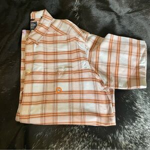 Roughstock Panhandle Slim Short Sleeve Button Up Shirt EUC XXL Starched Western